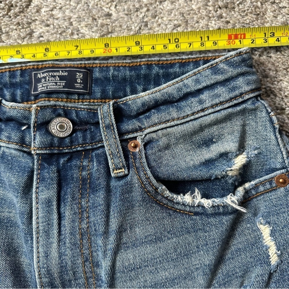 Abercrombie & Fitch Zoe Natural Rise Ankle Straight Jeans 25 0 high waist 90’s - Picture 6 of 8